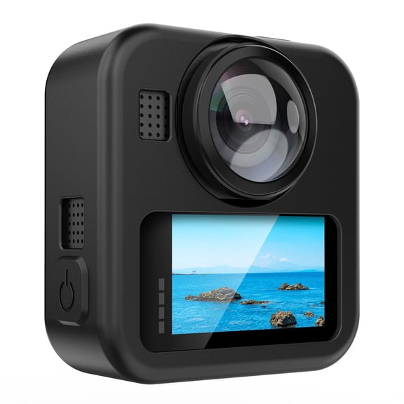 Silicone Case Kit for GoPro Max 2 - Shockproof Protective Anti-Scratch Camera Sleeve with Lens Cover & Lanyard