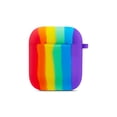 thumbnail image 1 of Silicone Case Skin For Apple Airpods Hanger & Hole For LED Gay Pride Rainbow Multicoloured, 1 of 2
