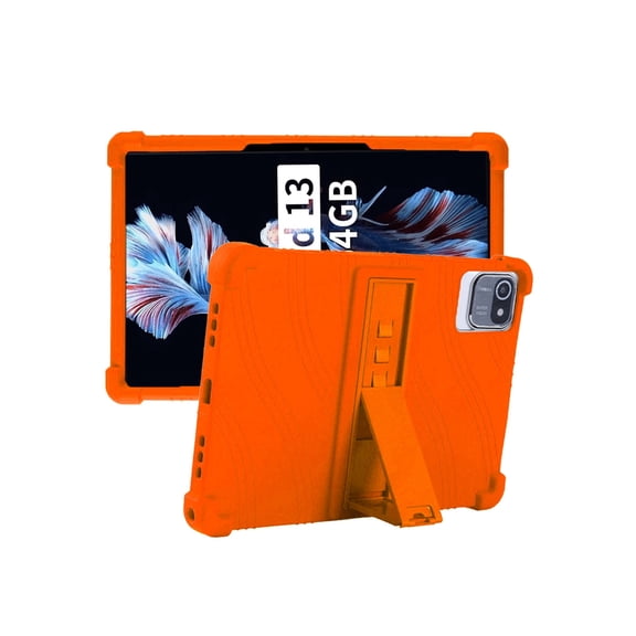 Silicone Case for AE E ZOMB1 001 10 inch, Soft Flexible Shockproof Protective Tablet Cover, Anti-Scratch & Lightweight Slim Design-Orange