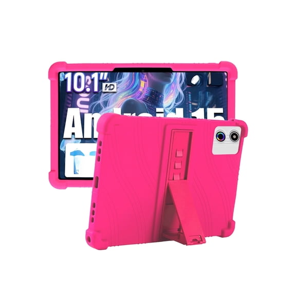 Silicone Case for AEEZOA1010.1 inch, Soft Flexible Shockproof Protective Tablet Cover, Anti-Scratch & Lightweight Slim Design-Rosered