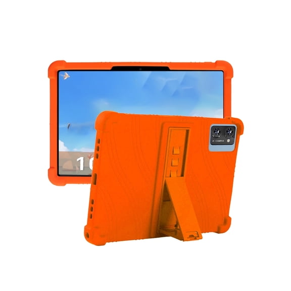 Silicone Case for Digiland S10 10.1 inch, Soft Flexible Shockproof Protective Tablet Cover, Anti-Scratch & Lightweight Slim Design-Orange
