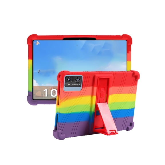 Silicone Case for Digiland S10 10.1 inch, Soft Flexible Shockproof Protective Tablet Cover, Anti-Scratch & Lightweight Slim Design-Rainbow