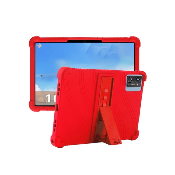 Silicone Case for Digiland S10 10.1 inch, Soft Flexible Shockproof Protective Tablet Cover, Anti-Scratch & Lightweight Slim Design-Red