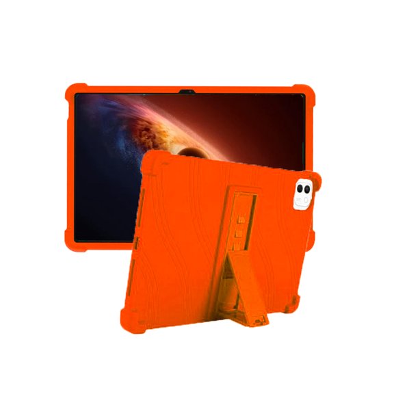 Silicone Case for Honor MagicPad4 12.3 inch, Soft Flexible Shockproof Protective Tablet Cover, Anti-Scratch & Lightweight Slim Design-Orange