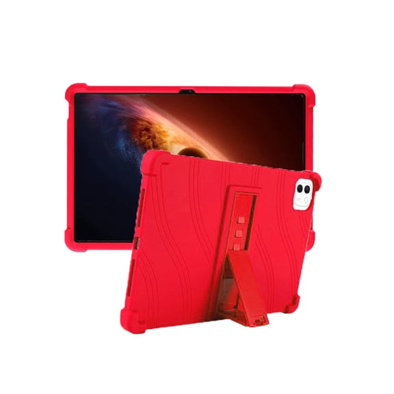 Silicone Case for Honor MagicPad4 12.3 inch, Soft Flexible Shockproof Protective Tablet Cover, Anti-Scratch & Lightweight Slim Design-Red