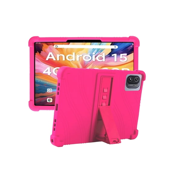 Silicone Case for RNRUO 10.1 inch, Soft Flexible Shockproof Protective Tablet Cover, Anti-Scratch & Lightweight Slim Design-Rosered