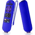 thumbnail image 1 of Silicone Case for Roku Express 4K+ Voice Remote RCA1R, Roku Voice Remote Cover RC-GZ1 Roku Streaming Stick 4K Silicone Sleeve with Lanyard(Blue), 1 of 4