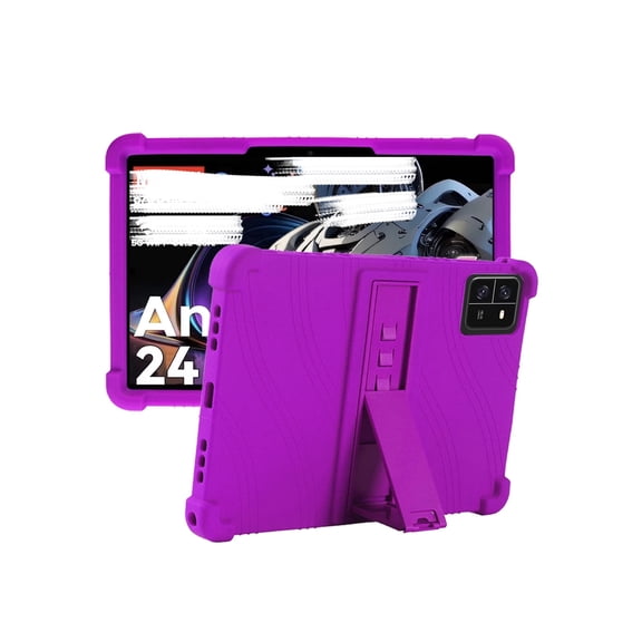 Silicone Case for SHOUDUM 10.1 inch, Soft Flexible Shockproof Protective Tablet Cover, Anti-Scratch & Lightweight Slim Design-Purple