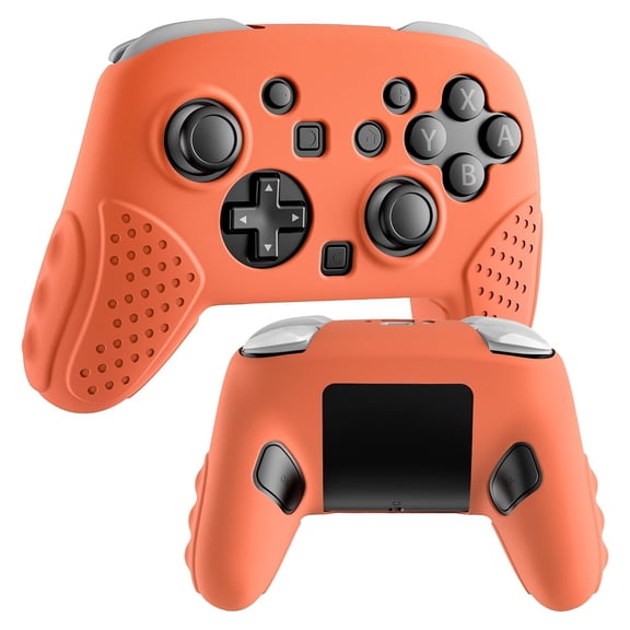 Silicone Case for Switch 2 Pro Controller, Soft Full Protective Cover for Switch 2 2025 Pro, Comfortable Ergonomic Grip Design (Orange)
