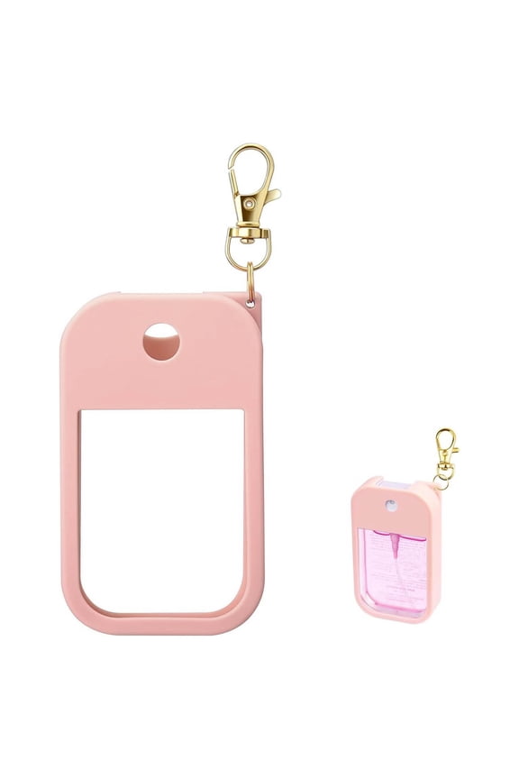 Silicone Case for Touchland Hand Sanitizer Spray, Protective Cover with Keychain