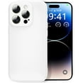 thumbnail image 1 of Silicone Case for iPhone 13 Pro Max 6.7 Inches, Fine Hole Scratch Proof, Shock Proof Fingerprint All-Round Protection Mobile Phone Case(White), 1 of 7