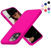 Silicone Case for iPhone 13 Pro Max - Shock Absorbent- Liquid silicone case Compatible with iPhone 13 Pro Max 6.7 inch Hot Pink Color
