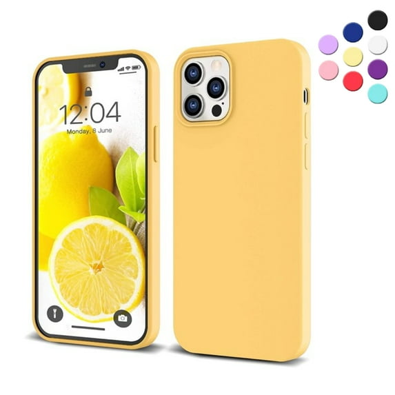 Silicone Case for iPhone 13 Pro Max - Shock Absorbent- Liquid silicone case Compatible with iPhone 13 Pro Max (6.7 inch) Yellow Color