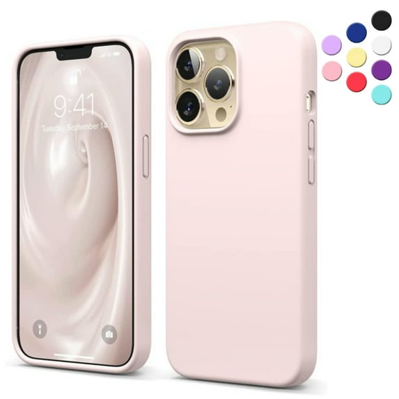 Silicone Case for iPhone 13 Pro - Shock Absorbent- Liquid silicone case Compatible with iPhone 13 Pro (6.1 inch) Rose Gold Color