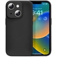 thumbnail image 1 of Silicone Case for iPhone 15 6.1 Inches, Fine Hole Scratch Proof, Shock Proof Fingerprint All-Round Protection Mobile Phone Case(Black), 1 of 13