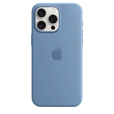Silicone Case for iphone 15 pro Max Silicone Case with Magsafe Phone Protective Back Cover,Winter Blue