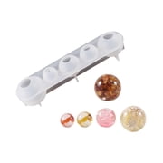 Silicone Casting Molds for Resin Sphere Reusable Silicone Sphere Molds with 5 Different Diameter for Sphere Decorations