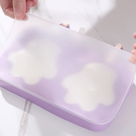 Silicone Cat Paw Ice Cream Mold - 2-Cavity Popsicle Maker with Lid for Fun Frozen Treats