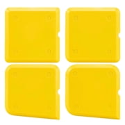 Silicone Caulking Tool Set   4pcs/Set Sealant Finishing Tool Kit, Caulk Remover, Caulk Smoothing Tool, Grout Scraper & Applicator for Bathroom, Kitchen, Window, Sink, Tile & Joint, Yellow