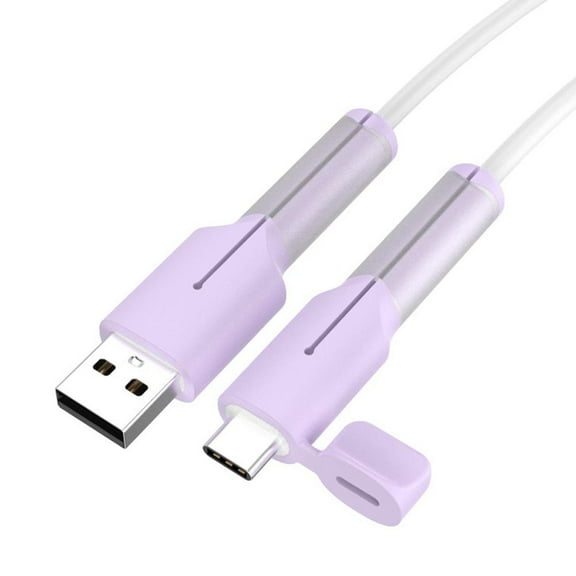 Silicone Charging Cable Connector Protective Cover for Micro USB and Type-C Data Cables, Anti-Wear Plug Protector