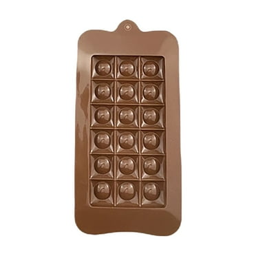 Deep Silicone Chocolate Bar Mold - 18 Cavity Non-Stick Mold For Filled Chocolate, Pistachios, Baking