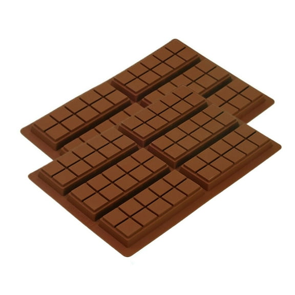 Silicone Chocolate Bar Mold Set - Break Apart Wax Melt Mould For Diy Candy, Protein Bars & Soap Making, Non-Stick Rectangular Mold For Home Crafting