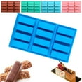 thumbnail image 1 of Silicone Chocolate Bar Mold Tray, 12-Cavity Small Rectangle Baking Mold for Homemade Candy Bars, Protein Bars, Keto Fat Bombs, Jelly & Ice Cubes, Oven and Freezer, 1 of 2