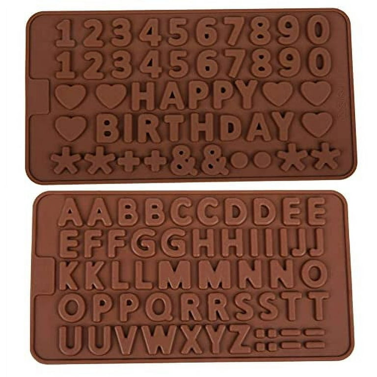 1pc Letter Molds for Chocolate, Alphabet and Numbers Silicone