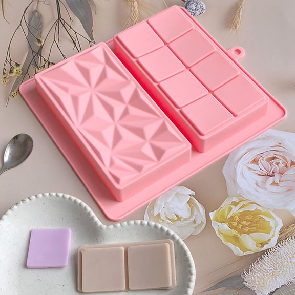 Silicone Chocolate Mold Candy Bar Maker with Pattern Design for Cake Decoration and Baking