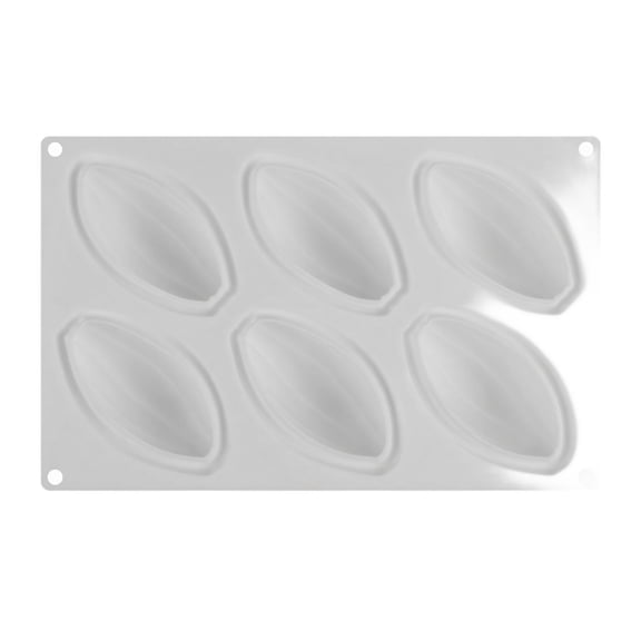 Silicone Chocolate Mold Cocoa Bean Shaped 6 Cavity Grade Silicone Mold for Chocolate Candy Mousse Dessert Cake Decorating Baking Supplies 1 Pack