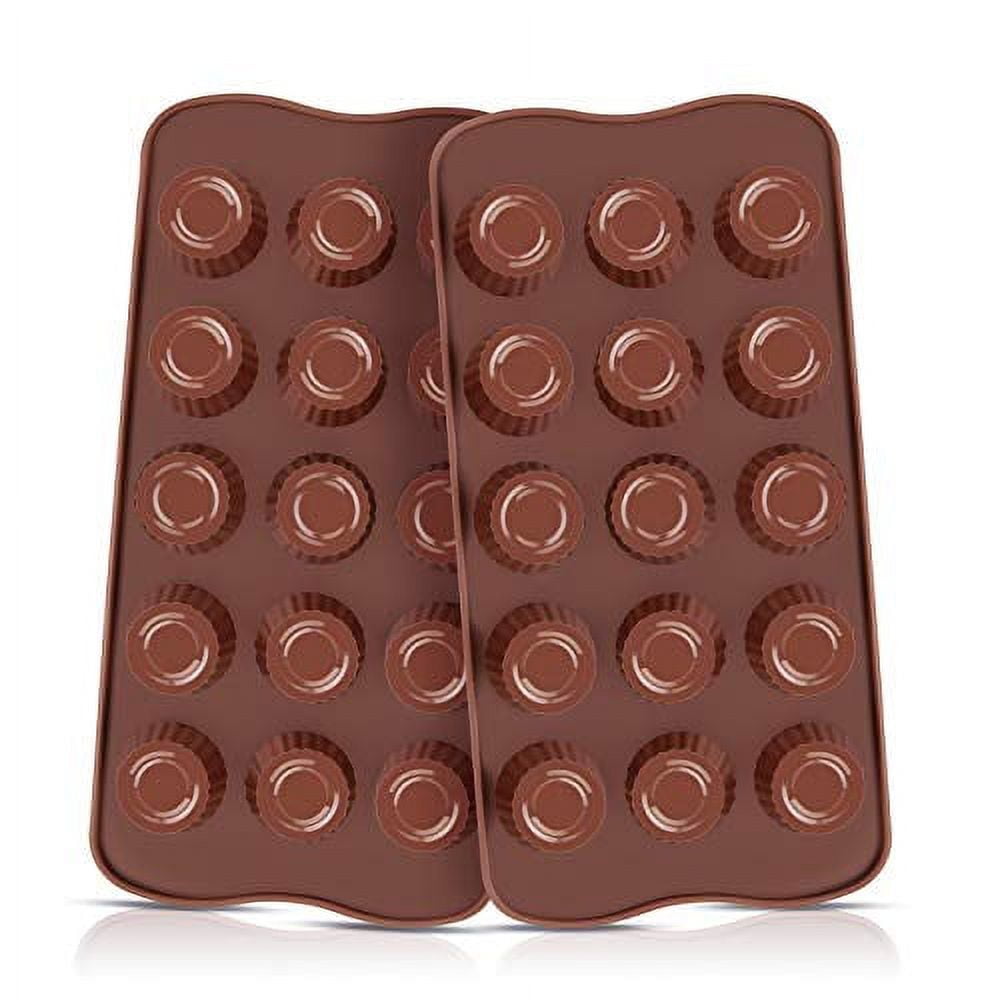 JOERSH Silicone Chocolate Molds for Fat Bombs Snacks & Truffles, 5PCS  93-Cavity Caramel Hard Candy Mold (Square, Round, Heart, Star, Flower  Shapes)
