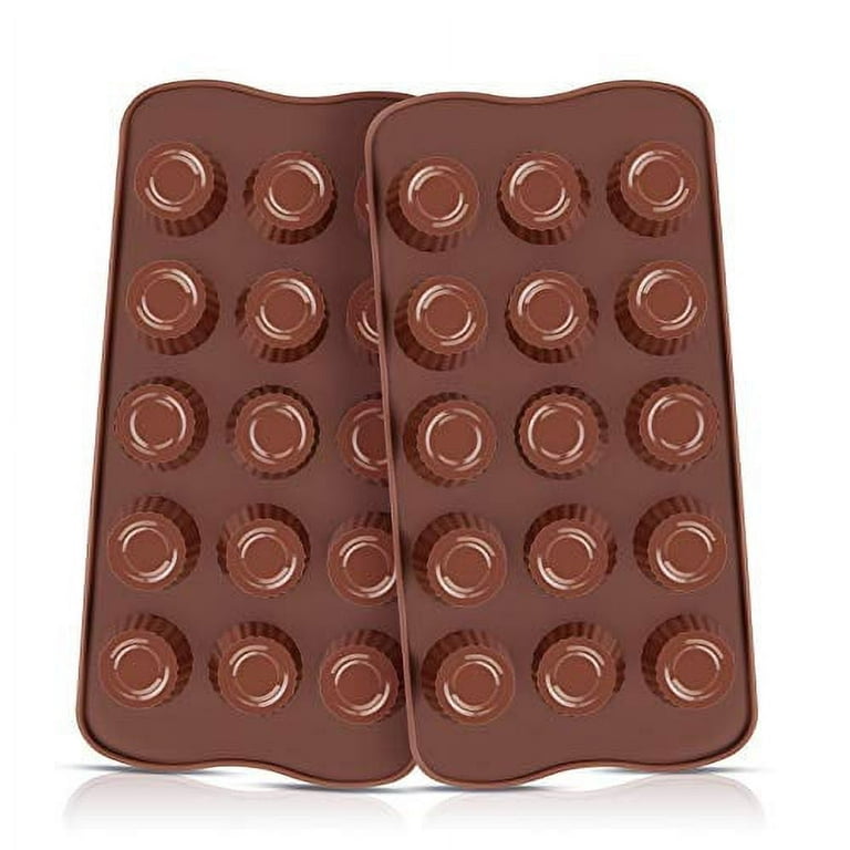 Herdro 5pcs Silicone Chocolate Candy Molds Silicone Baking Molds for Cake,  Brownie Topper, Hard & Soft Candies, Gummy, Jello, Keto