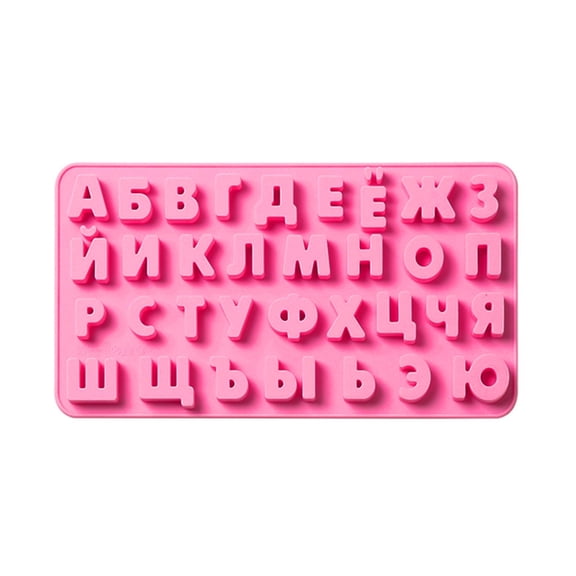 Silicone Chocolate Molds Russian Letters Shape Silicone Fondant Moulds Non-stick
