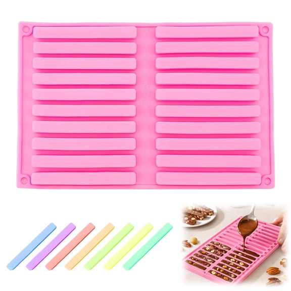 Silicone Chocolate Molds, Stick & Fry Candy Tray, Food Grade (1PC)