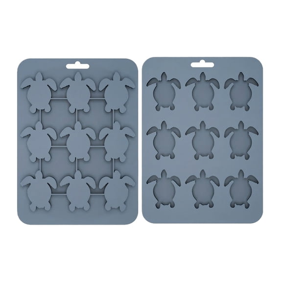 Silicone Chocolate Molds Turtle Shaped Non-Stick -Grade Silicone Baking Molds for Candy, Ice and Resin Crafts Blue