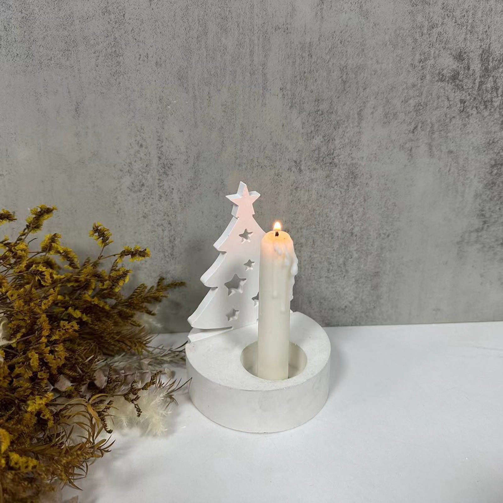 Silicone Christmas Candle Holder You Can Resin Paint Mica Powder