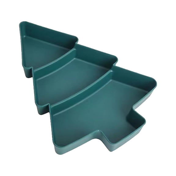 Silicone Christmas Tree Nut Snack Tray Sectional Platter, Assortment, Convenient Lazy Snacking, Festive Design, Ideal for Holiday Gatherings