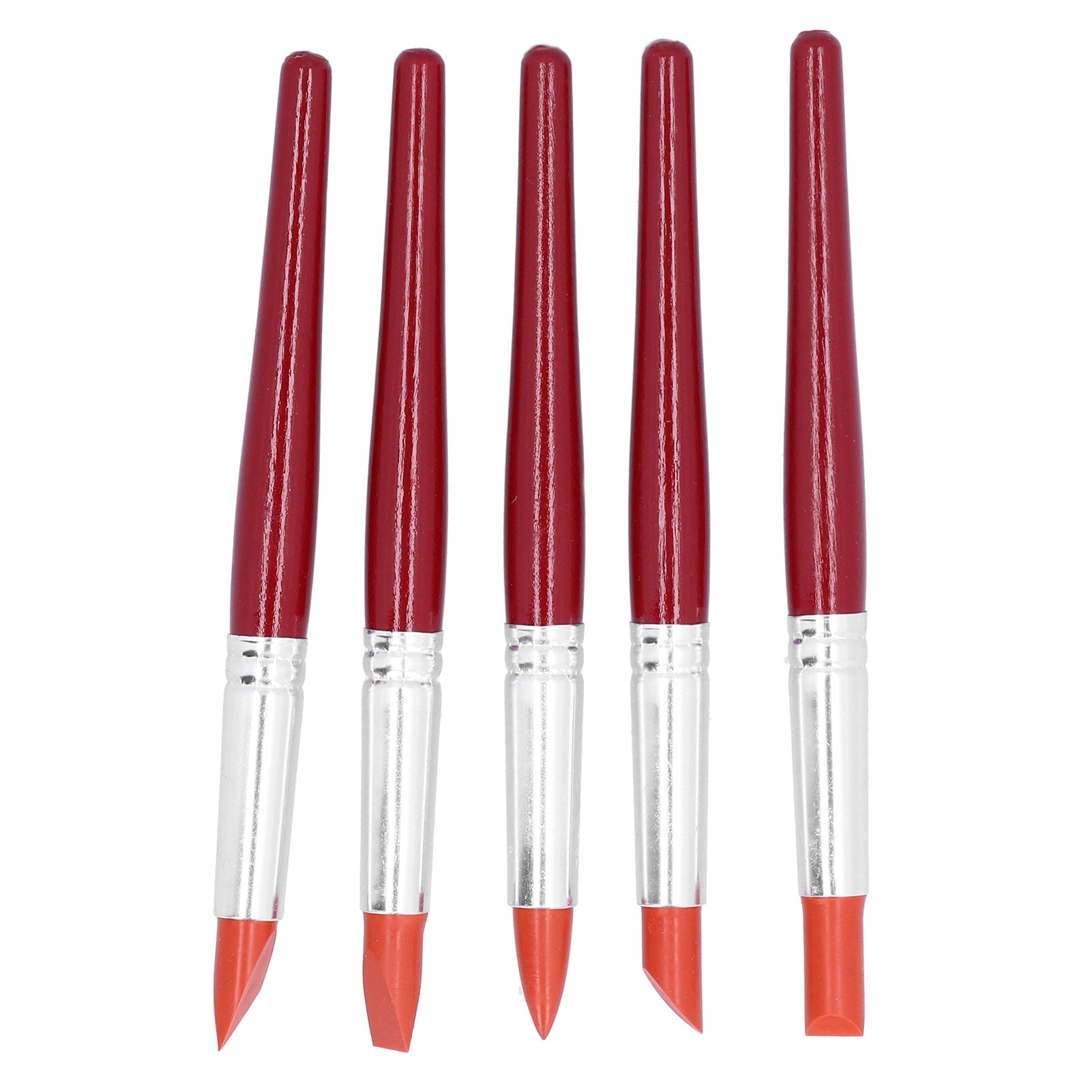 Sourcing Map 5 Pcs Silicone Clay Sculpting Tool Double-Ended Rubber Tip