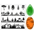 thumbnail image 1 of Silicone Clay Texture Mat 140x140x3mm Clay Modeling Pattern Pad Tree, 1 of 8