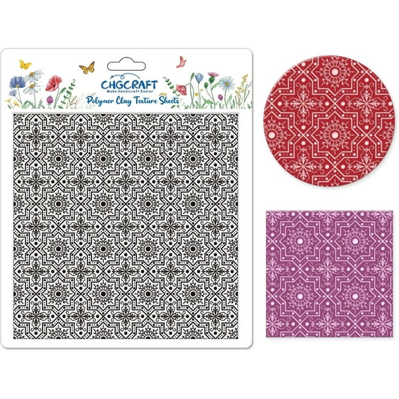 Silicone Clay Texture Mat Clay Floral Modeling Pattern Pad 140x140x3mm