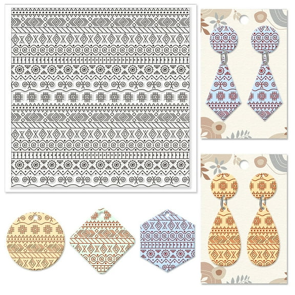 Silicone Clay Texture Mat Clay Modeling Pattern Pad 140x140x3mm Floral