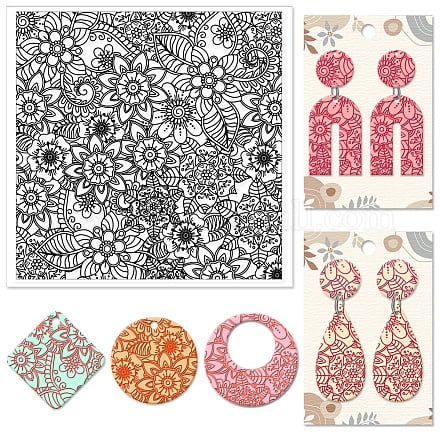 Silicone Clay Texture Mat Clay Modeling Pattern Pad 140x140x3mm Flower