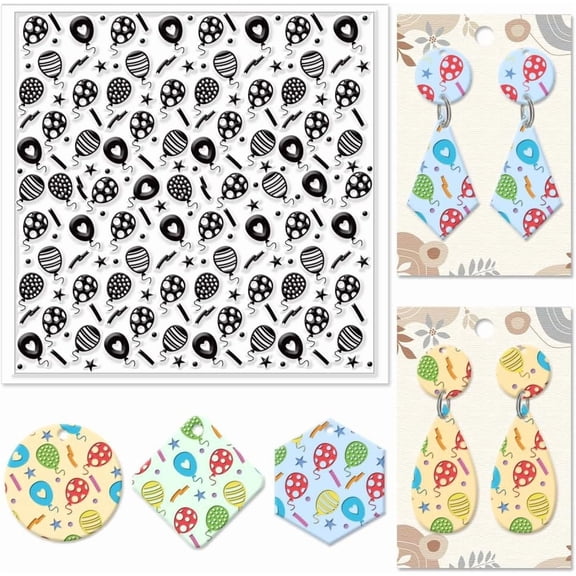 Silicone Clay Texture Mat Clay Modeling Pattern Pad Balloon 140x140x3mm