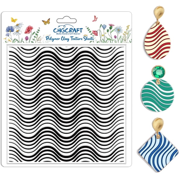Silicone Clay Texture Mat Clay Modeling Pattern Pad Break Line 140x140x3mm for DIY