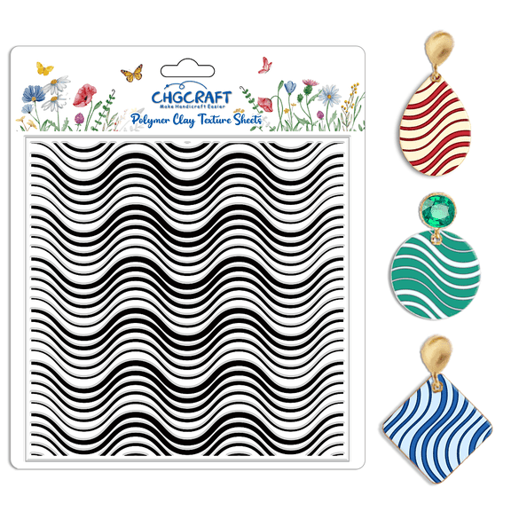 Silicone Clay Texture Mat Clay Modeling Pattern Pad Break Line 140x140x3mm