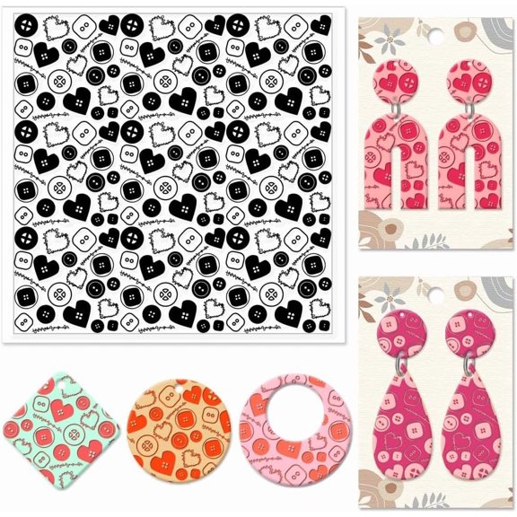 Silicone Clay Texture Mat Clay Modeling Pattern Pad Button 140x140x3mm