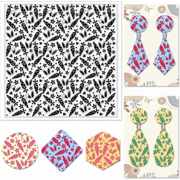 Silicone Clay Texture Mat Clay Modeling Pattern Pad Carrot 140x140x3mm