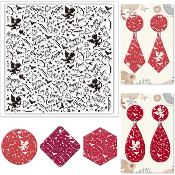 Silicone Clay Texture Mat Clay Modeling Pattern Pad Cupid 140x140x3mm
