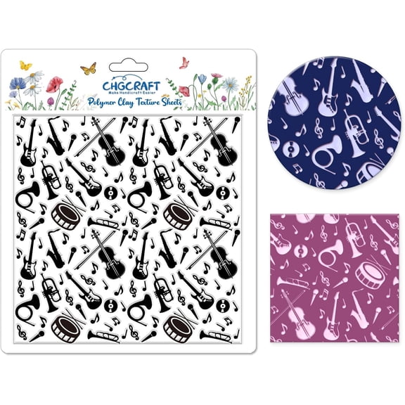 Silicone Clay Texture Mat Clay Modeling Pattern Pad Musical Instruments 140x140x3mm