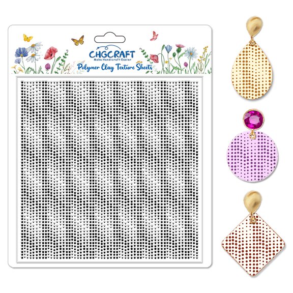 Silicone Clay Texture Mat Clay Modeling Pattern Pad Polka Dot 140x140x3mm